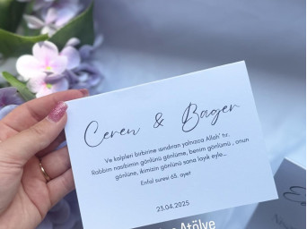 Davet Masası Kartları 20 adet Model 2