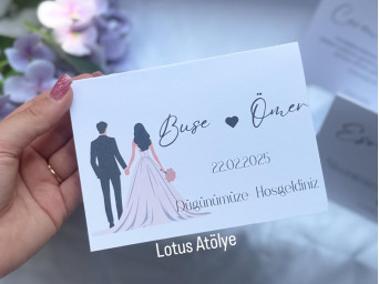 Davet Masası Kartları 20 adet Model 4