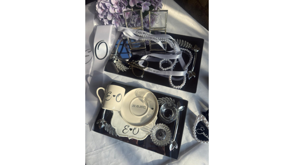 Gümüş Tepsi Seti - Lotus Atölye