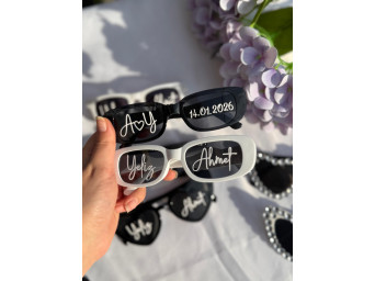 Bride Gözlük - Beyaz ve Siyah Dikdörtgen 