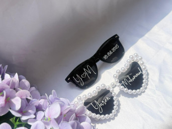 Bride Gözlük - İncili Beyaz ve Siyah