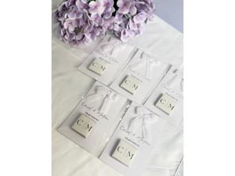 50 Adet - Kurdele ve Kartlı Madlen Çikolata