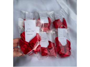 50 Adet - Kına Hediyeliği - Saten Saç Tokası