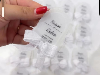 50 Adet - Pleksi Kurdeleli Magnet