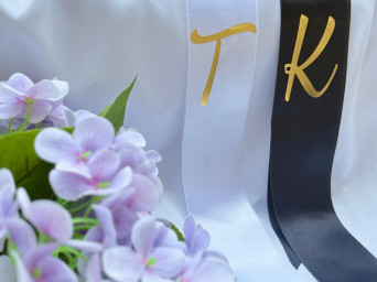 Takı Kurdelesi Siyah-Beyaz (2 adet ) 